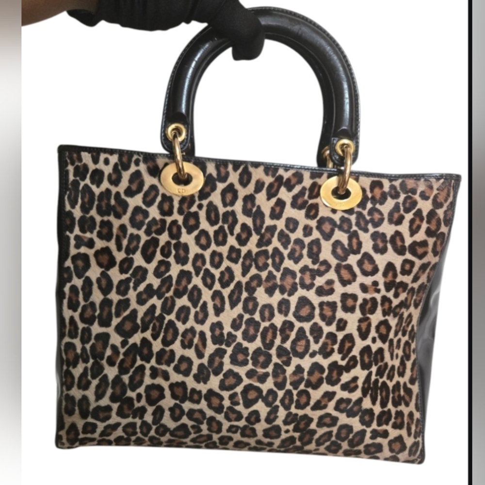 Authentic Christian Dior Lady Bag Cheetah ๐ Print - Picture 3 of 17